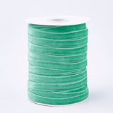 1 Roll Single Face Velvet Ribbon, Pink, 3/8 inch(9.5~10mm), about 50yards/roll(45.72m/roll)