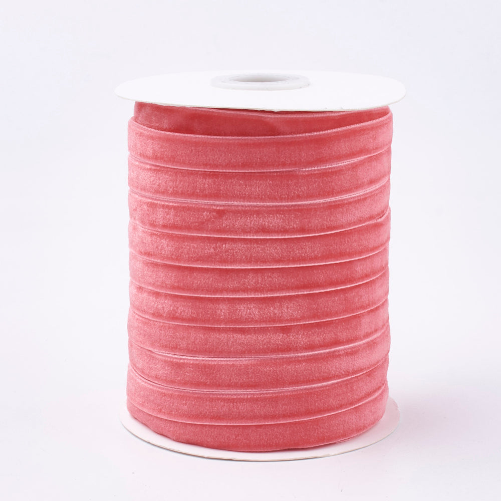 1 inch Single Face Velvet Ribbon, Dark Red, 1 inch(25.4mm), about  25yards/roll(22.86m/roll)
