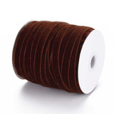 1 Roll Velvet Ribbon, Single Side, for Gift Packing, Party Decoration, Coconut Brown, 1 inch(25mm), about 20yards/roll(18.288m/roll)