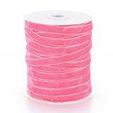 1 Roll Velvet Ribbon, Single Side, for Gift Packing, Party Decoration, Lawn Green, 1 inch(25mm), about 20yards/roll(18.288m/roll)