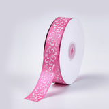 1 Group Breast Cancer Pink Awareness Ribbon Making Materials Single Face Satin Ribbon, Polyester Ribbon, Pink, Size: about 5/8 inch(16mm) wide, 25yards/roll(22.86m/roll), 250yards/group(228.6m/group), 10rolls/group