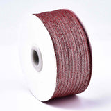 1 Group Sheer Organza Ribbon, Wide Ribbon for Wedding Decorative, Medium Purple, 1 inch(25mm), 250Yards(228.6m)