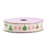 50 Roll Single Face Printed Cotton Ribbons, Christmas Party Decoration, Lime Green, Star Pattern, 5/8 inch(16.5mm), about 2.00 Yards(1.82m)/Roll