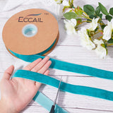 20 Yards ?¨¢ 1 Inch Single Side Velvet Ribbon, Satin Ribbon Roll for Wedding, Gift Wrapping, Hair Bows, Flower Arranging, Home Decorating ( DarkTurquoise )