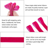 20 Yards ?¨¢ 1 Inch Single Side Velvet Ribbon, Satin Ribbon Roll for Wedding, Gift Wrapping, Hair Bows, Flower Arranging, Home Decorating ( Pink )
