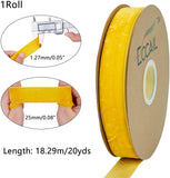 20 Yards ?¨¢ 1 Inch Single Side Velvet Ribbon, Satin Ribbon Roll for Wedding, Gift Wrapping, Hair Bows, Flower Arranging, Home Decorating ( Yellow )