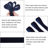 20 Yards ?¨¢ 1 Inch Single Side Velvet Ribbon, Satin Ribbon Roll for Wedding, Gift Wrapping, Hair Bows, Flower Arranging, Home Decorating ( DarkBlue )