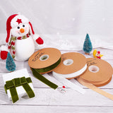 20 Yards ?¨¢ 1 Inch Single Side Velvet Ribbon, Satin Ribbon Roll for Wedding, Gift Wrapping, Hair Bows, Flower Arranging, Home Decorating ( Olive )