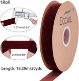 20 Yards ?¨¢ 1 Inch Single Side Velvet Ribbon, Satin Ribbon Roll for Wedding, Gift Wrapping, Hair Bows, Flower Arranging, Home Decorating ( CoconutBrown )
