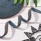 15M(16 Yards) 1/2(14mm) Polyester Rhombus Pattern Gimp Braid Trim for Costume DIY Crafts Sewing Jewelry Making Home Decoration, Steel Blue