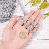 15M(16 Yards) 1/2(14mm) Nylon Curve Pattern Gimp Braid Trim for Costume DIY Crafts Sewing Jewelry Making Home Decoration, Gray