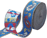 8 Yard Vintage Jacquard Ribbon 1.2 Inch Wide Ethnic Style Embroidery Polyester Ribbon Fabric Floral Pattern Trim for DIY Garment Clothing Accessories Embellishment Decorations