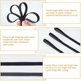 20 Yards ?¨¢ 3/8 Inch Single Side Velvet Ribbon, Satin Ribbon Roll for Wedding, Gift Wrapping, Hair Bows, Flower Arranging, Home Decorating ( Black )