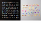 Craspire 2 Bags 2 Styles Butterfly PET Self Adhesive Laser Stickers Sets, Waterproof Decals for DIY Scrapbooking, Photo Album Decoration, Mixed Color, 38~66x47~69x0.1mm, 1 bag/style