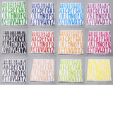 Craspire Craspire 12 Sheets 12 Styles PVC Alphabet Mailbox Decorative Stickers, Waterproof Self Adhesive Letter Decals for Outdoor Indoor Decoration, Letter.A~Z, Mixed Color, 231x191x0.1mm, 1 sheet/style