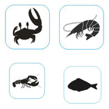 Craspire 40 Sheets 4 Patterns PVC Waterproof Self-Adhesive Sticker Sets, Cartoon Decals for Gift Cards Decoration, Black, Ocean Themed Pattern, 165x140x0.2mm, Sticker: 25x25mm, 30pcs/sheet, 10 Shees/pattern