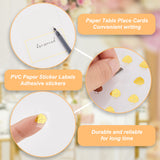 Craspire 8 Sheets 4 Styles PVC Waterproof Self-Adhesive Sticker, Cartoon Decals for Gift Cards Decoration, with 6Pcs Paper Table Place Cards, Vegetable Pattern, Self-Adhesive Sticker: 100x78x0.1mm, Stickers: 12x12mm, 2 sheets/style