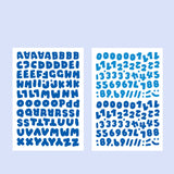 Craspire PG Stickers, for Card-Making, Scrapbooking, Diary, Planner, Envelope & Notebooks, with Letter A~Z and Number 0~9, Dark Blue, 10.5x16cm, about 2 Sheets/Set