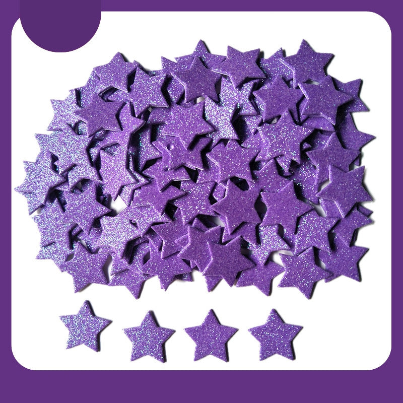 Craspire Christmas Theme Sparkle EVA Self-Adhesive Star Stickers