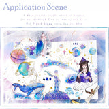 Craspire Waterproof PVC Plastic Sticker Labels, for Water Bottles, Laptop, Luggage, Cup, Computer, Mobile Phone, Skateboard, Guitar Stickers, Whale Pattern, 50~90x50~90mm