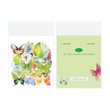 Craspire PET Adhesive Sticker Lables, for Scarpbook, Diary, Notebook, Butterfly, Light Green, 105x90x5mm, 10bags/set.