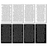 Craspire Proverbs of Life Theme Stickers, Label Paster Picture Stickers, for DIY Photo Diary Scrapbook Decorative, Black & White, Word, Stickers: 195x110x2mm, 8 sheets/set, 10sets/pack