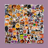 Craspire 100 Pcs Halloween Stickers for Kids Teens Adults, Pumpkin Stickers Decals for Laptop Skateboard, Funny Party Stickers, Halloween Themed Pattern, 40~60mm