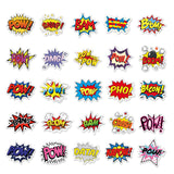 Craspire Waterproof PVC Adhesive Stickers, for Suitcase, Skateboard, Refrigerator, Helmet, Mobile Phone Shell, Word, 55~85mm, 50pcs/bag