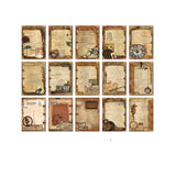 10 Set 30Pcs 15 Styles Retro Scrapbook Paper Pads, for DIY Album Scrapbook, Background Paper, Diary Decoration, Sienna, 140x100mm, 2pcs/style