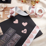 Craspire Coated Scratch Off Film Password Sticker Rolls, DIY Scraping Award Card, Heart, Dark Salmon, 30x35mm, 300pcs/roll