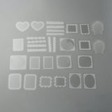 Craspire PET Waterproof Decoration Stickers, Self Adhesive Decals for Scrapbooking, DIY Craft, Geometric Pattern, 59~75x17~75x0.2mm, 30pcs/bag