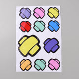Craspire PVC Cartoon Bandage Self Adhesive Car Stickers, Waterproof Car Decorative Decals for Car Decoration, Colorful, 306x207x0.3mm