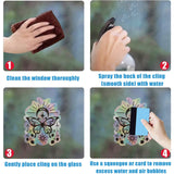 Craspire 4Pcs 4 Patterns PVC Colored Laser Stained Window Film Adhesive Static Stickers, Electrostatic Window Stickers, Butterfly Pattern, 200x150mm, 1pc/pattern