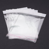 1000 Bag Pearl Film Cellophane Bags, OPP Material, Self-Adhesive Sealing, with Hang Hole, Clear, 15x10cm, Unilateral Thickness: 0.023mm, Inner Measure: 10x10cm