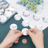 Craspire 30Pcs Extra Large Jewelry Sticker, Acrylic Rhinestone Stick On Cabochon, with Self Adhesive, Half Round/Dome, Faceted, Crystal, 40x7mm