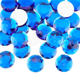 Craspire 30Pcs Extra Large Jewelry Sticker, Acrylic Rhinestone Stick-On Cabochon, with Self Adhesive, Half Round/Dome, Faceted, Sapphire, 40x7mm