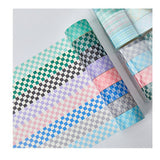 Craspire 8 Rolls 8 Styles Tartan Pattern Adhesive Paper Tape, for Card-Making, Scrapbooking, Diary, Planner, Envelope & Notebooks, Mixed Color, 20mm, about 2.19 yards(2m)/roll, 1style/1roll