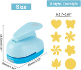 8Pcs 8Styles Craft Hole Punch Paper Puncher Handmade Hole Scrapbooking Punches Different Shape Crafting Designs for Kindergarten Teacher Office Supplies Kids