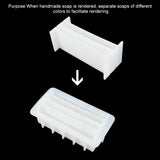 1 Set Plastic Splitter, for Rectangle Soap Molds, White, 88x86x5mm, 200x86x3mm, 5pcs/set