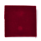 10 pc Square Velvet Jewelry Bags, with Snap Fastener, Dark Red, 7x7x0.95cm