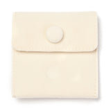 10 pc Square Velvet Jewelry Bags, with Snap Fastener, PapayaWhip, 7x7x0.95cm