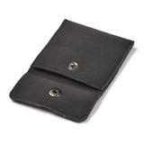 10 pc Square Velvet Jewelry Bags, with Snap Fastener, Black, 7x7x0.95cm