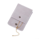 10 pc Velvet Jewelry Bags, Square, Light Grey, 7.4x7.4x1.1cm