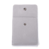 10 pc Velvet Jewelry Bags, Rectangle, Light Grey, 9.7x8.3x1.1cm