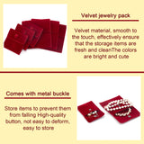 1 Bag 8Pcs 2 Styles Square Velvet Cloth Bag 7cm 10cm Dark Red Velvet Jewelry Bags with Snap Fastener Cloth Gift Pouches for Jewelry Bracelet Headphones Bag Beads Spice Gift Baggies
