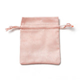 30 pc Velvet Cloth Drawstring Bags, Jewelry Bags, Christmas Party Wedding Candy Gift Bags, Rectangle, Light Coral, 10x8cm