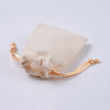 20 pc Velvet Packing Pouches, Drawstring Bags, Wheat, 12~12.6x10~10.2cm
