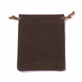 20 pc Velvet Packing Pouches, Drawstring Bags, Coffee, 12~12.6x10~10.2cm
