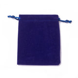 20 pc Velvet Packing Pouches, Drawstring Bags, Dark Blue, 12~12.6x10~10.2cm
