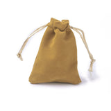 20 pc Velvet Packing Pouches, Drawstring Bags, Goldenrod, 9.2~9.5x7~7.2cm